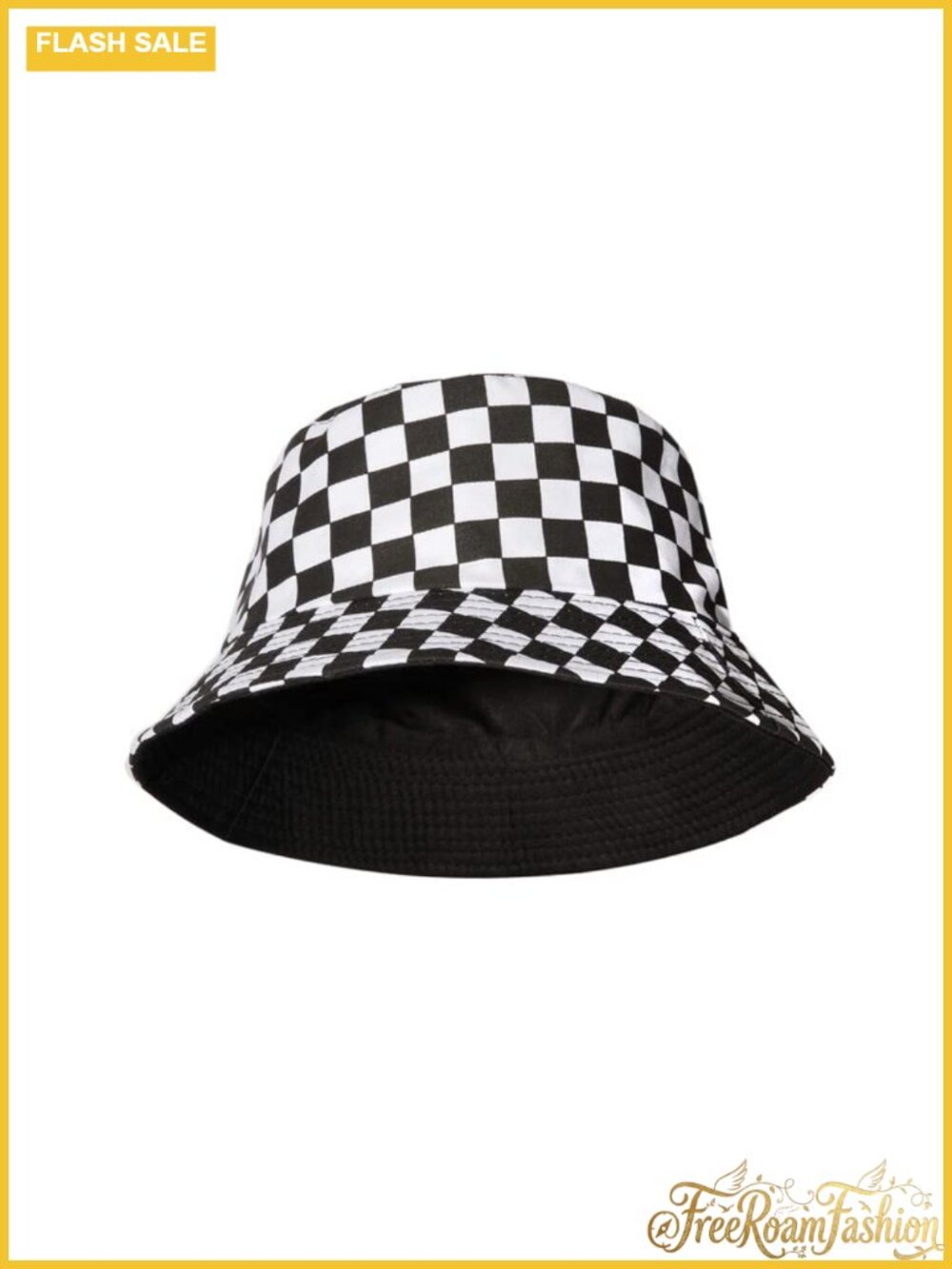 Reversible Cotton Bucket Hat Double-Side-Wear Packable Sun Hat Unisex